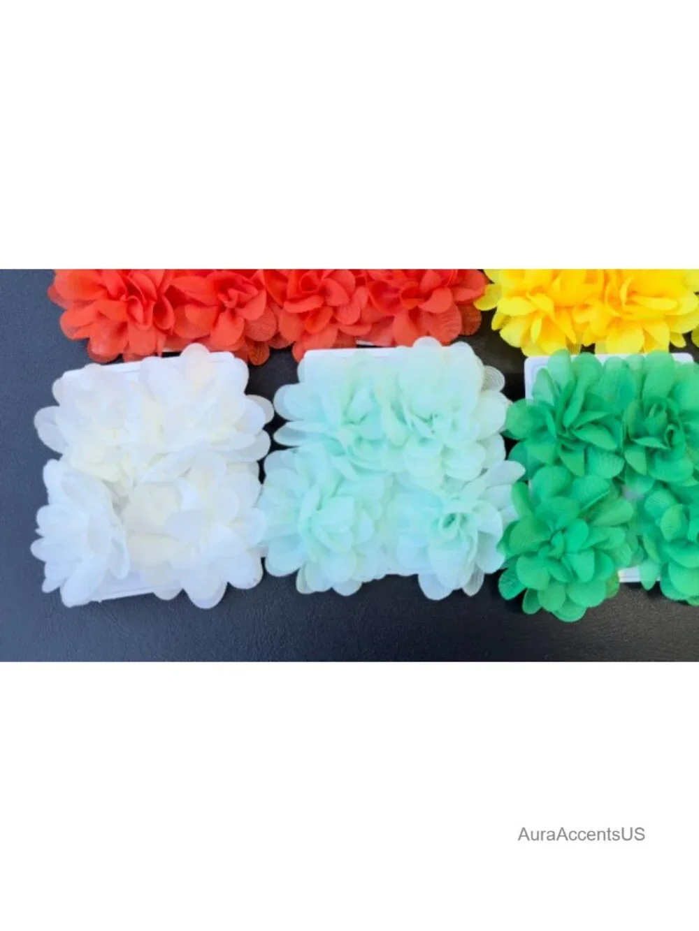 Oversized Double Layer Tulle Flower Stud Earrings Lightweight Mesh Statement